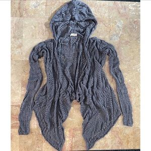 Abercrombie & Fitch Cardigan Hooded Sweater Medium/Large Navy